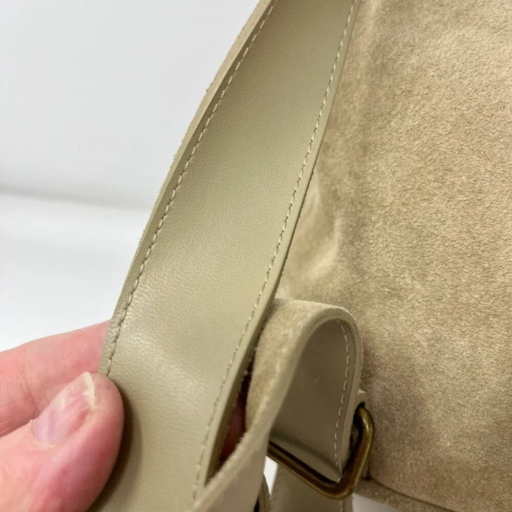 UGG Australia Suede Shearlling Mini Drawstring Backpack.